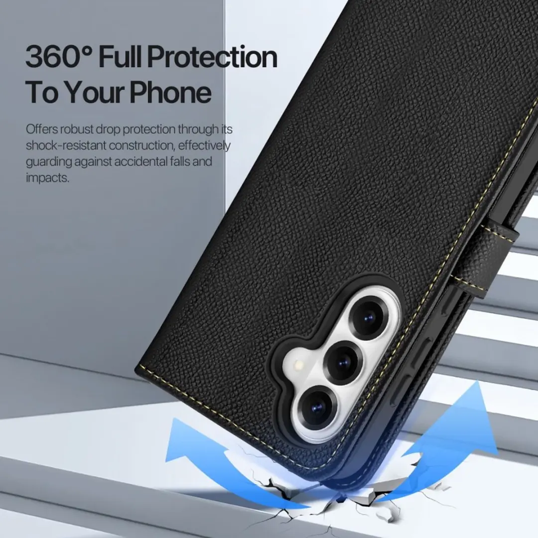 Dux Ducis Lawa Hoesje Samsung Galaxy S26 Plus - 6 Pasjes - MagSafe - Zwart - afbeelding 6 van 6