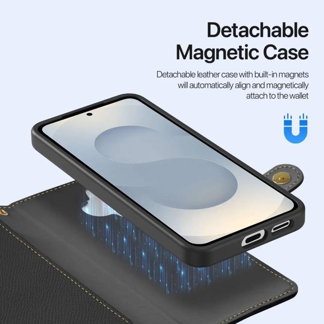 Dux Ducis Lawa Hoesje Samsung Galaxy S26 Plus - 6 Pasjes - MagSafe - Zwart