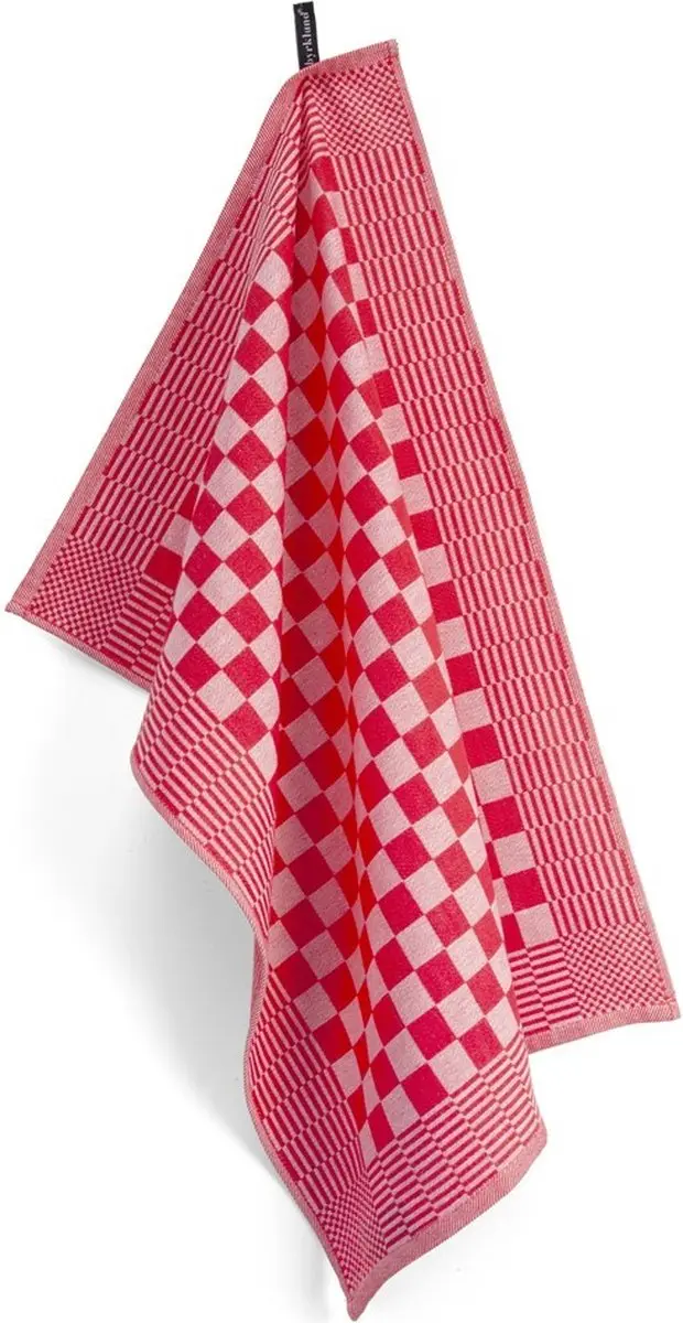 BYRKLUND Theedoek Clean & Tidy 6x50x70cm - 100% Katoen - Rood