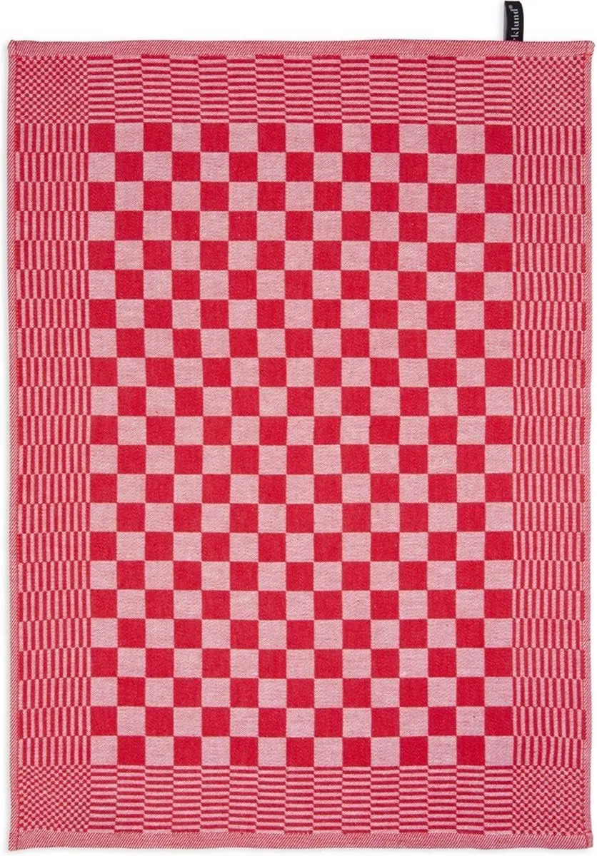 BYRKLUND Theedoek Clean & Tidy 6x50x70cm - 100% Katoen - Rood