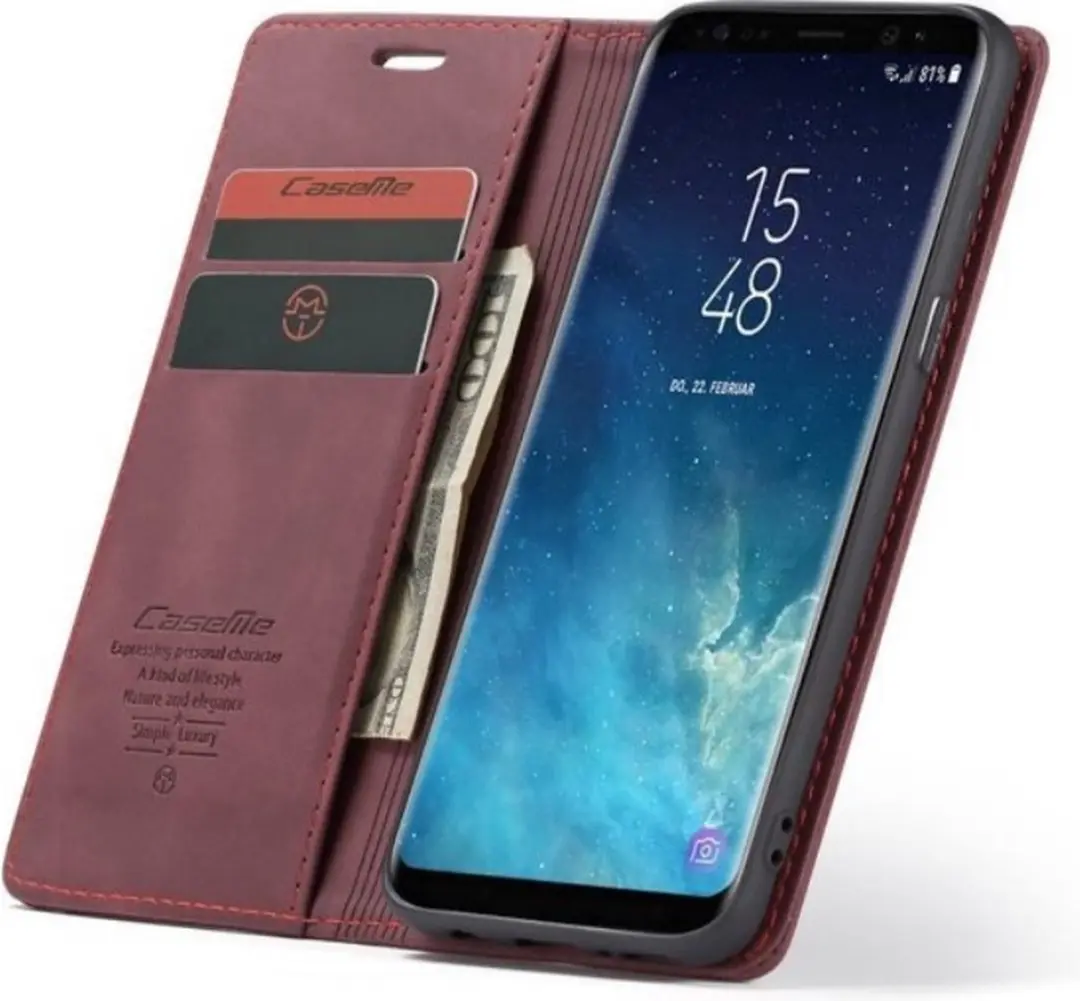 Caseme Bookcase Telefoonhoes Oppo A74 5G - Portemonnee - Paars