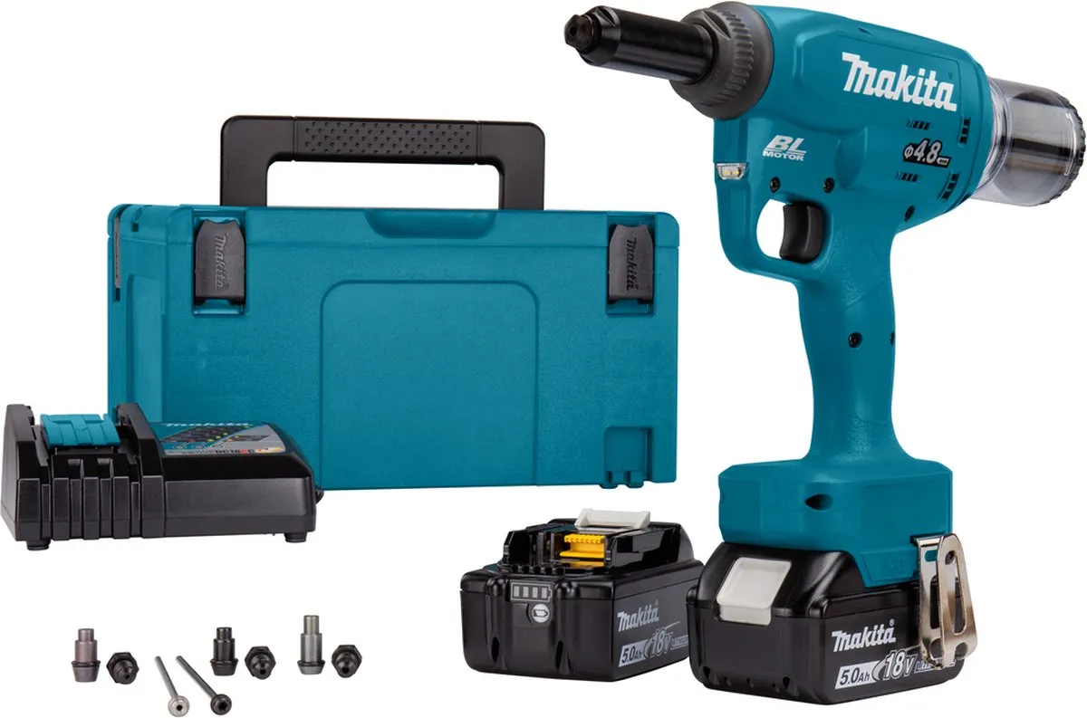 Makita DRV150RTJ Blindklinknageltang 18V - 5.0Ah