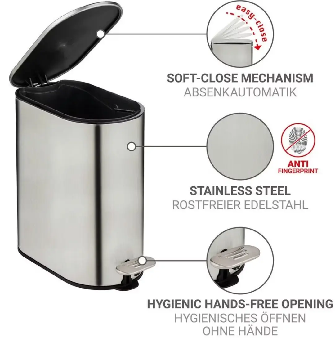 Wenko Collungo Afvalemmer 5L RVS - 24645100