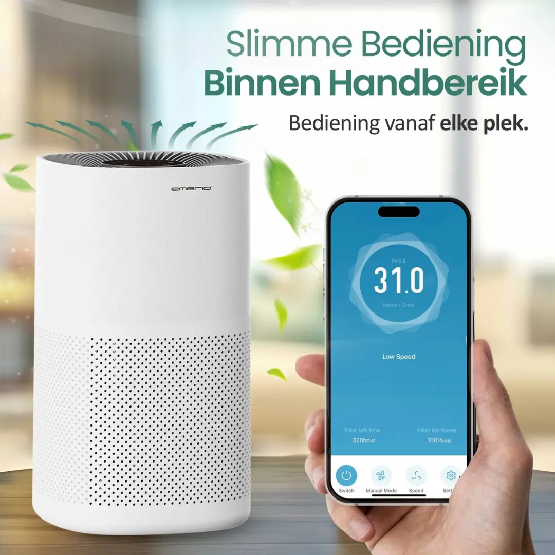 Emerio AP-132325 Luchtreiniger 45m² - HEPA 13 + Koolstof - Wit