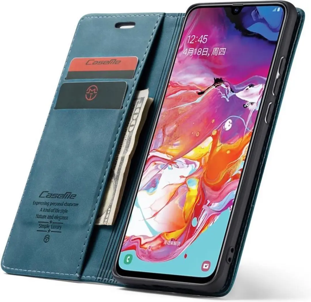 Caseme Book Case Samsung Galaxy A70 - Blauw