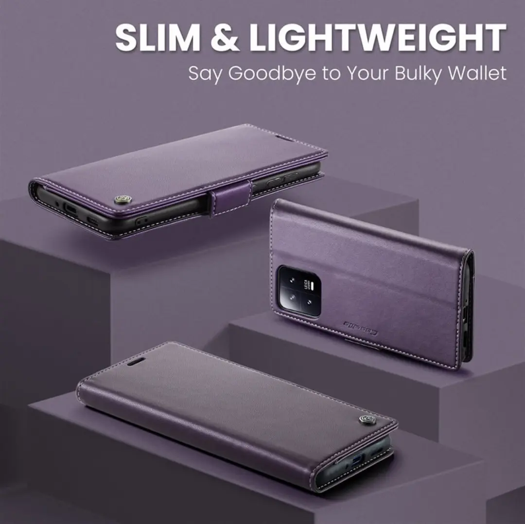 Caseme Wallet Case Xiaomi 13 - RFID & Magneetsluiting - Paars