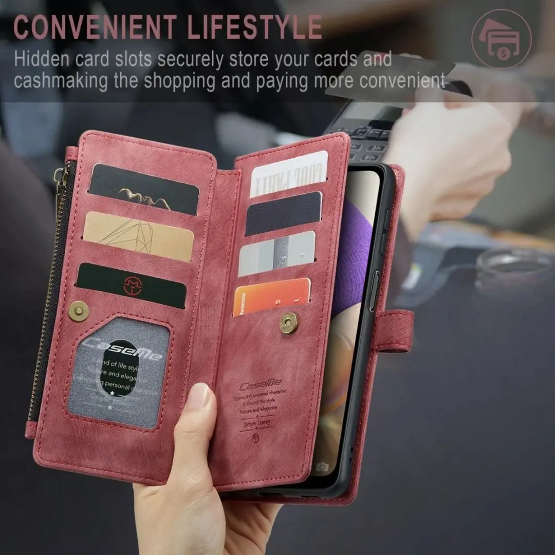 Caseme C30 Hoesje Samsung Galaxy A23 - Rood - afbeelding 6 van 6