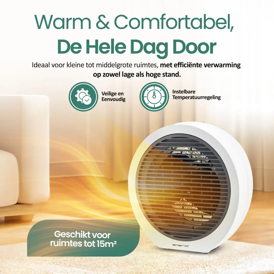 Emerio FH-109947 Ventilator Kachel 2000W - Wit