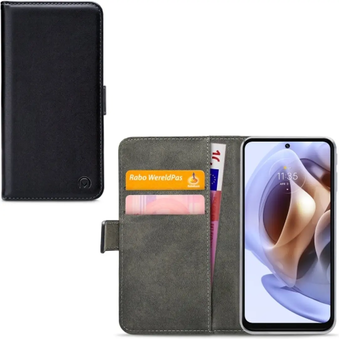 Mobilize Classic Gelly Wallet Bookcase Motorola Moto G31 - Pasjeshouder Zwart