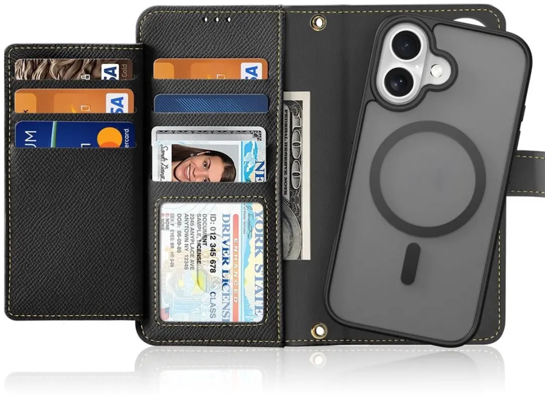 Dux Ducis iPhone 17 Lawa Hoesje - MagSafe - 7 Pasjes - Zwart