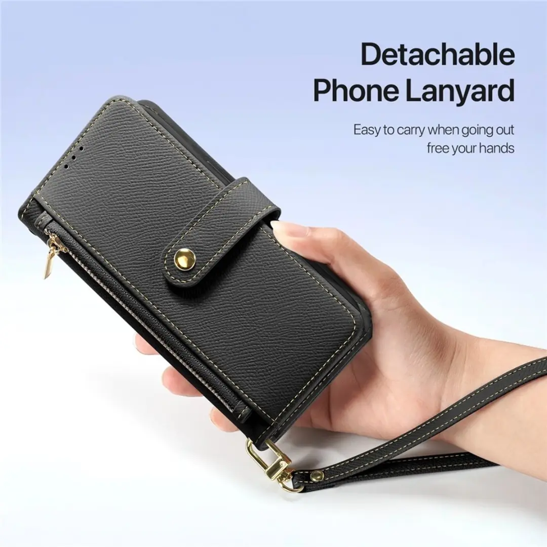 Dux Ducis iPhone 17 Lawa Hoesje - MagSafe - 7 Pasjes - Zwart