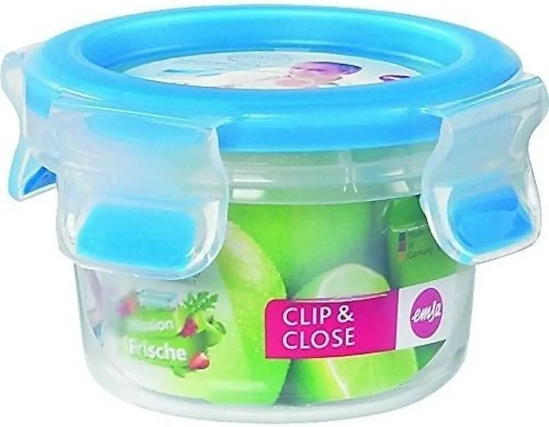 Emsa Clip & Close Vershouddoos 0,15L - Transparant/Blauw