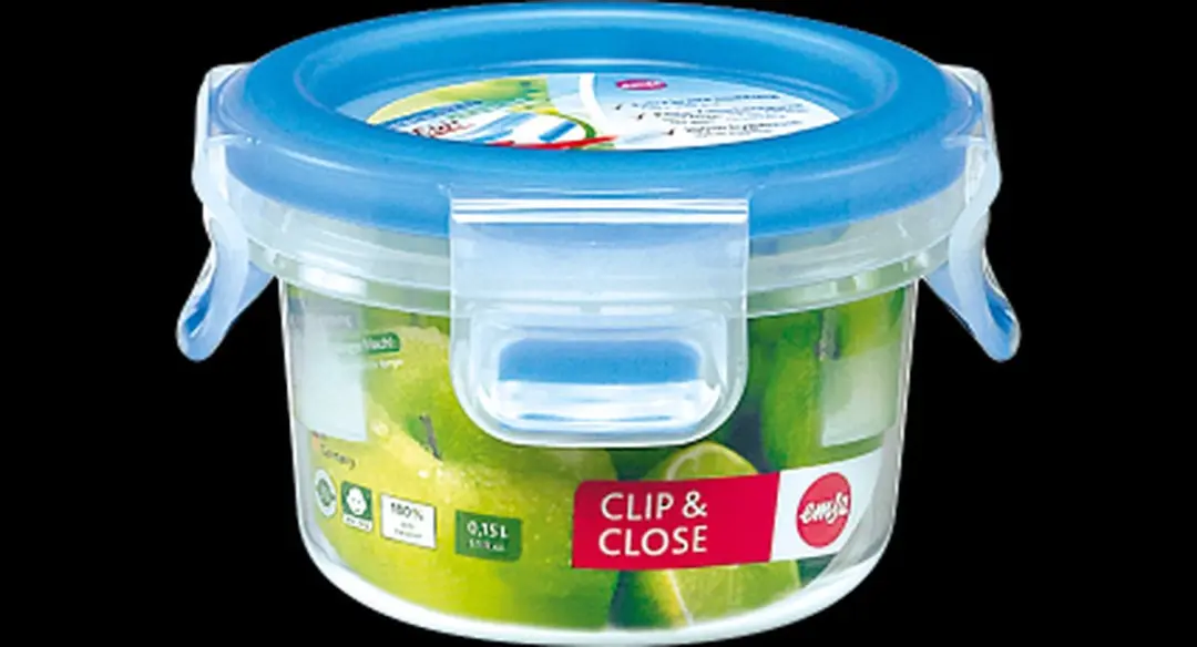 Emsa Clip & Close Vershouddoos 0,15L - Transparant/Blauw