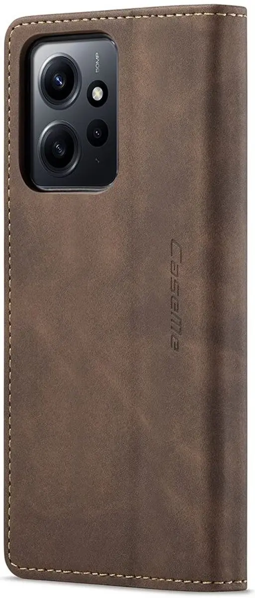 Caseme 013 Xiaomi Redmi Note 12 Hoesje - Coffee - 2 Pasjes