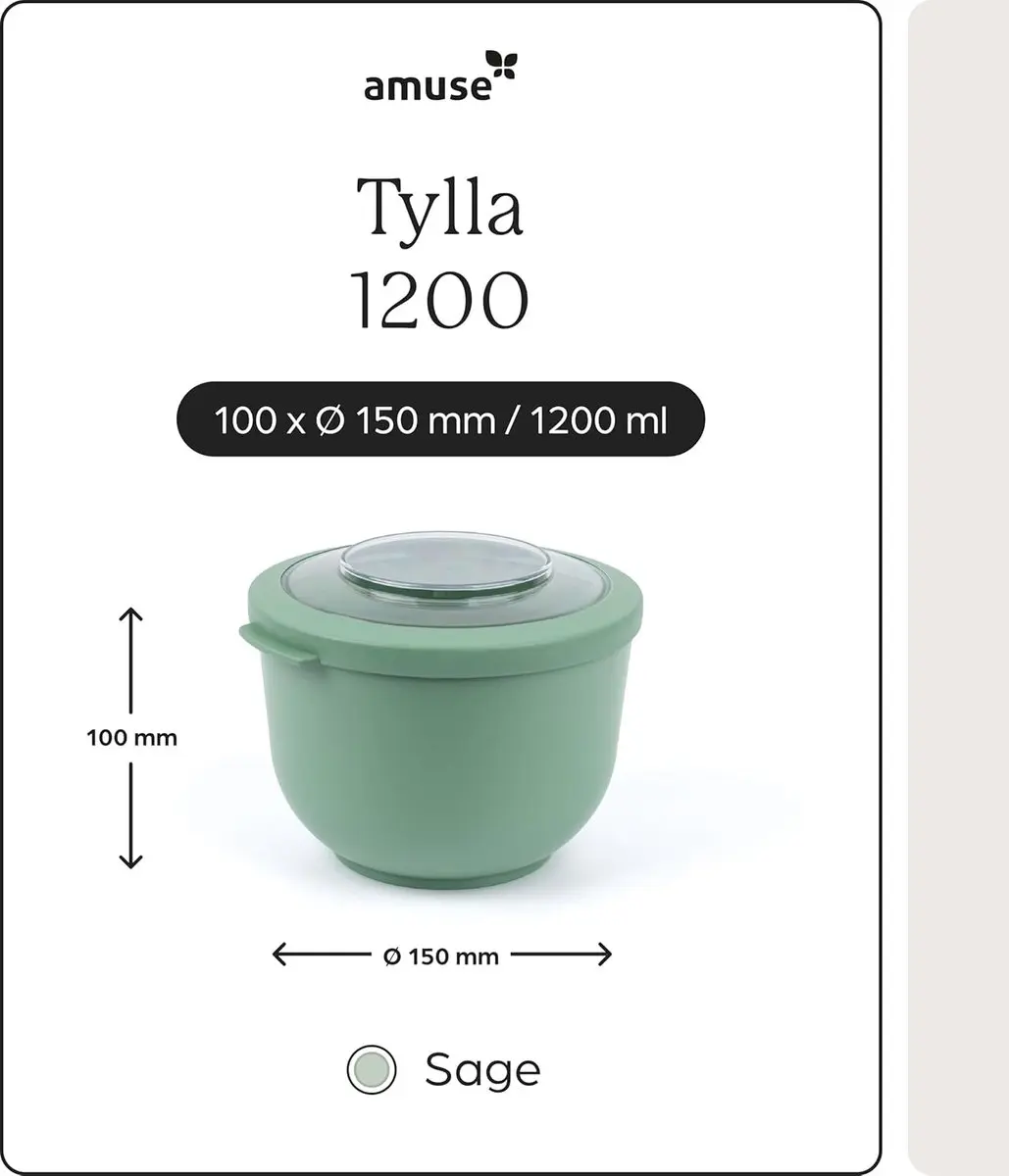 Amuse Tylla Sage Lunchbox 1200ml - Groente