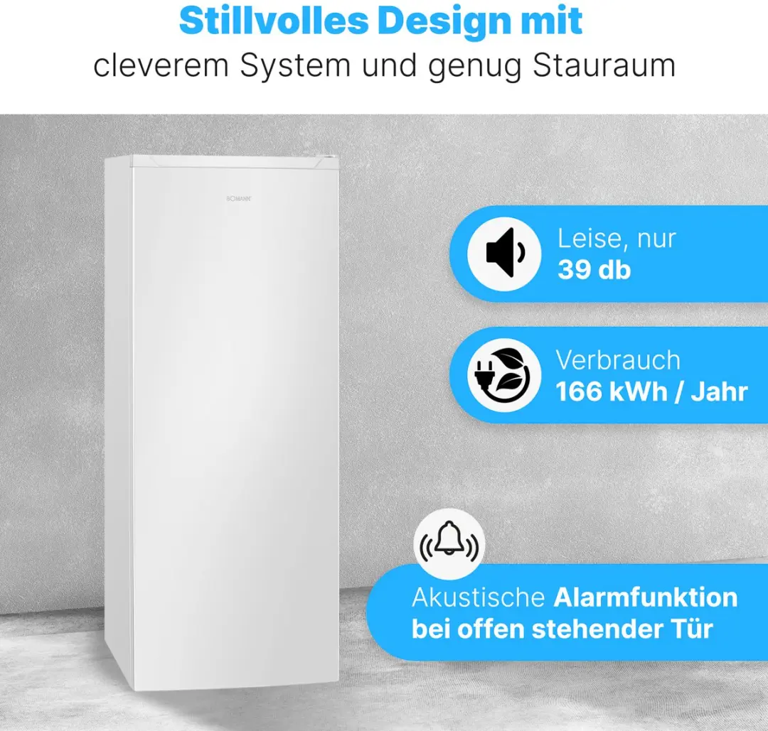 Bomann GS 7343 Vrijstaande Vrieskast No Frost 161L - Wit
