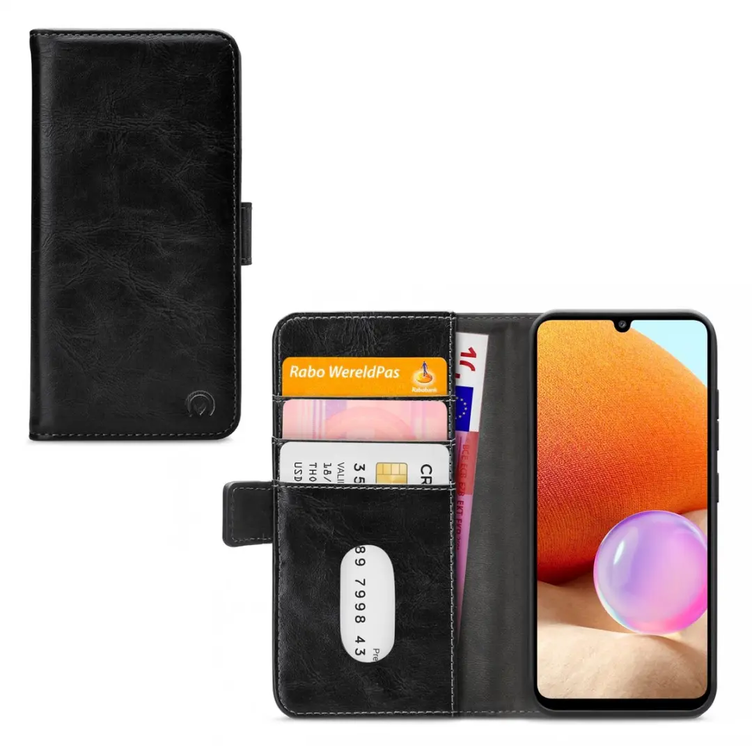 Mobilize Bookcase Hoesje Samsung Galaxy A32 4G - 4 Stuks - Zwart