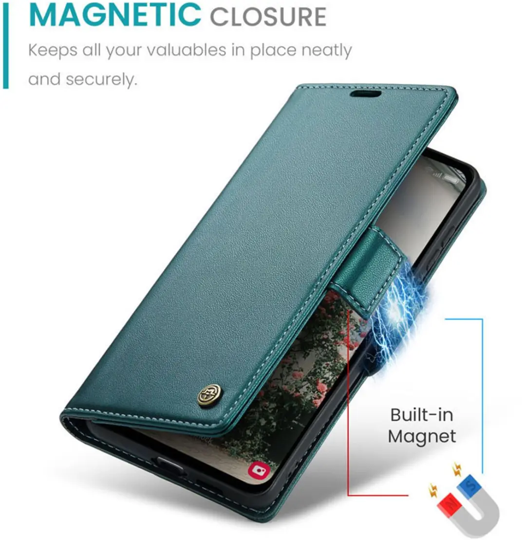 CaseMe Wallet Case Galaxy A55 5G - Groen - RFID Bescherming