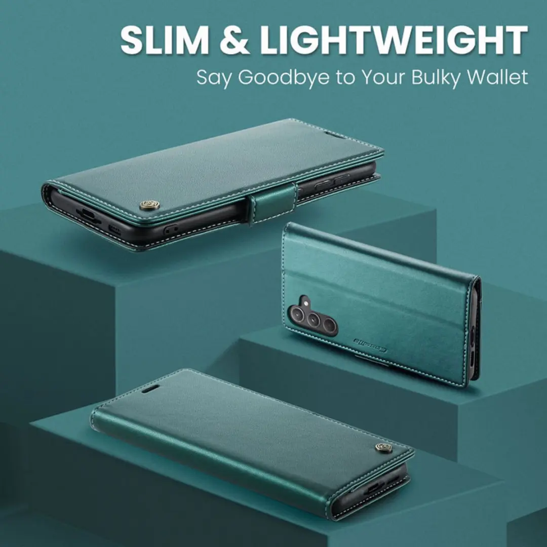 CaseMe Wallet Case Galaxy A55 5G - Groen - RFID Bescherming