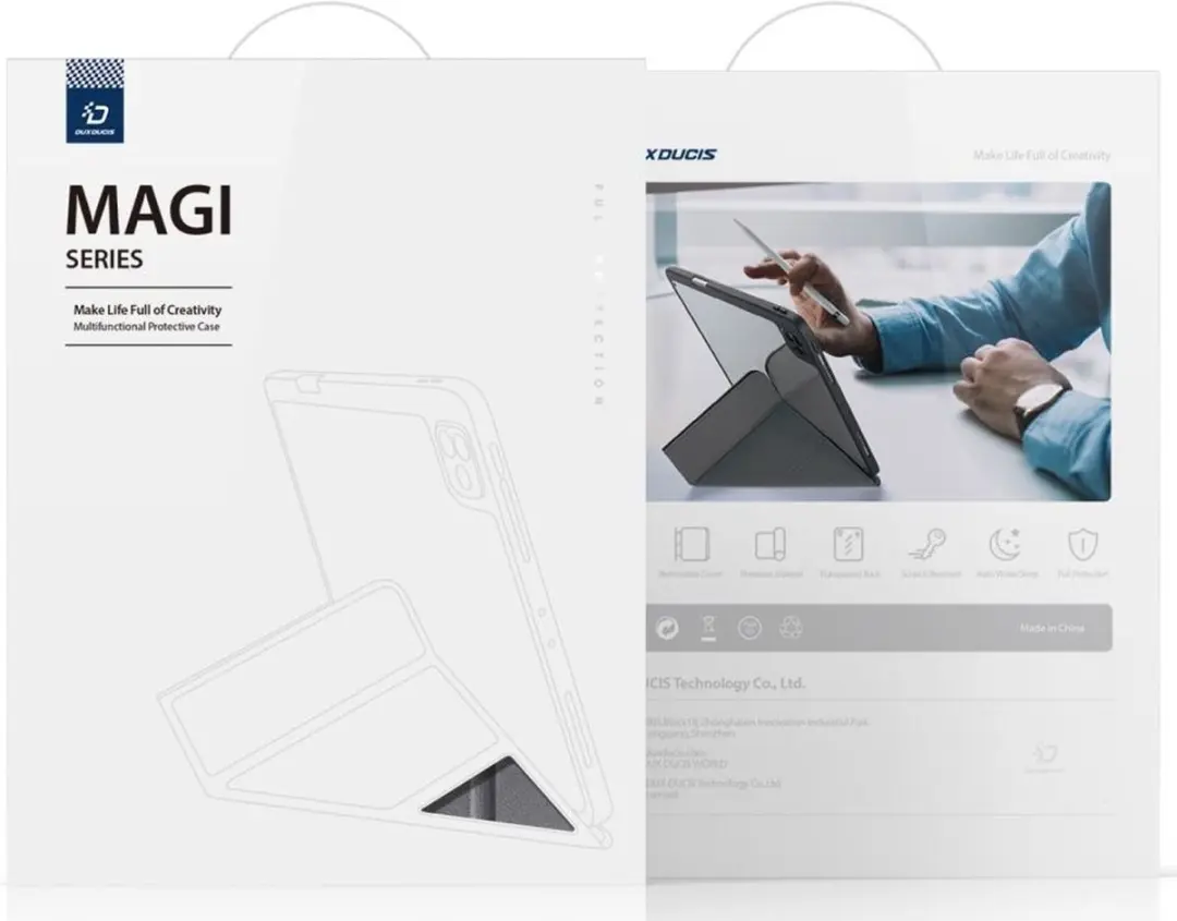 Dux Ducis iPad Mini 6 Hoes - Grijs - Magneet sluiting