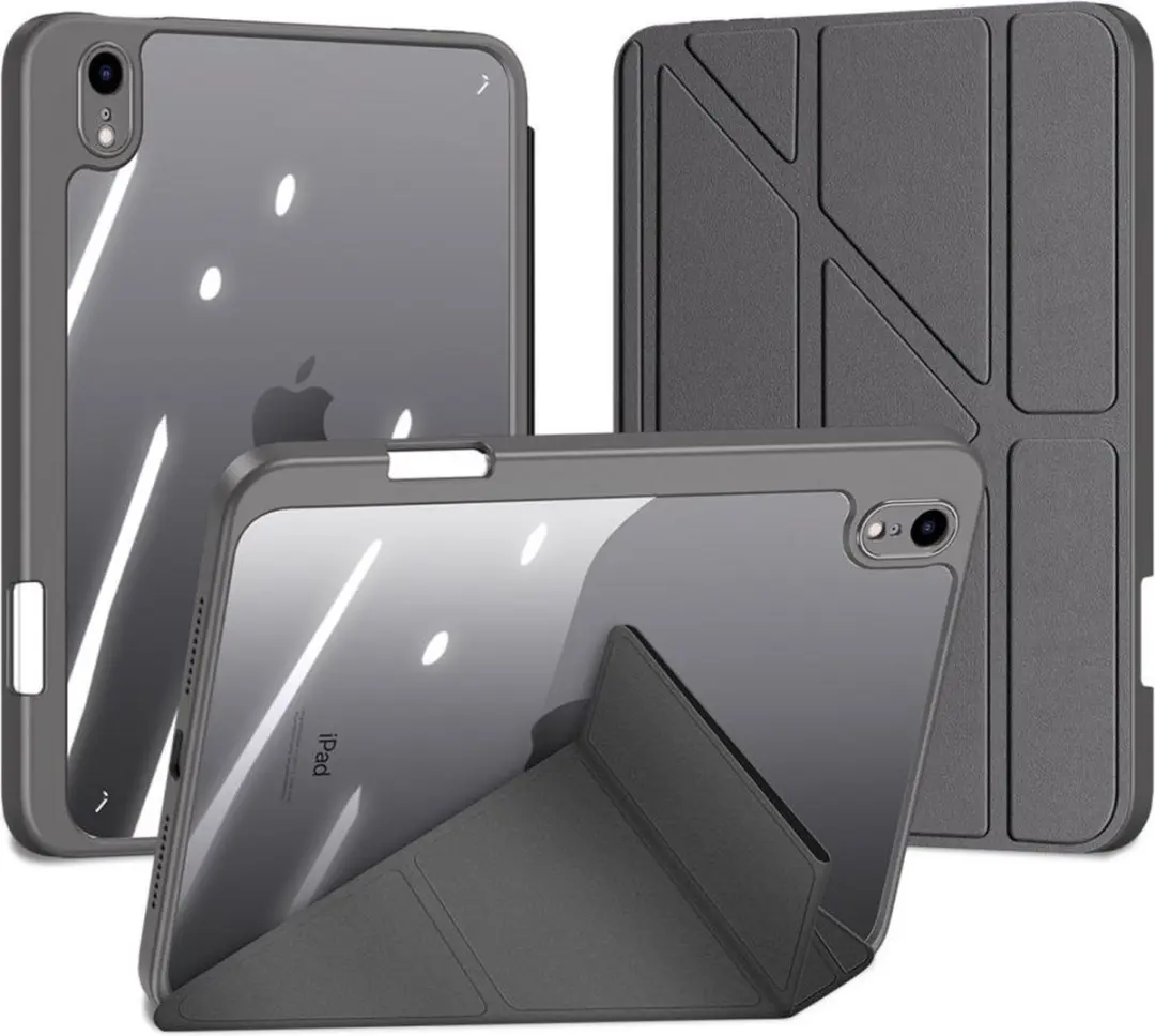 Dux Ducis iPad Mini 6 Hoes - Grijs - Magneet sluiting - afbeelding 6 van 6