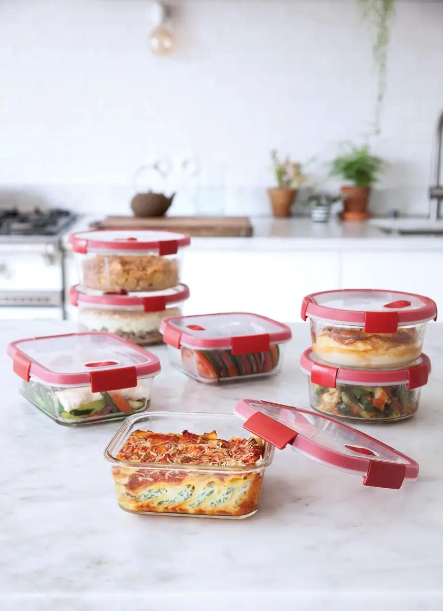 Curver Smart Cook Vershouddozen 4x1,1L - Rood/Transparant