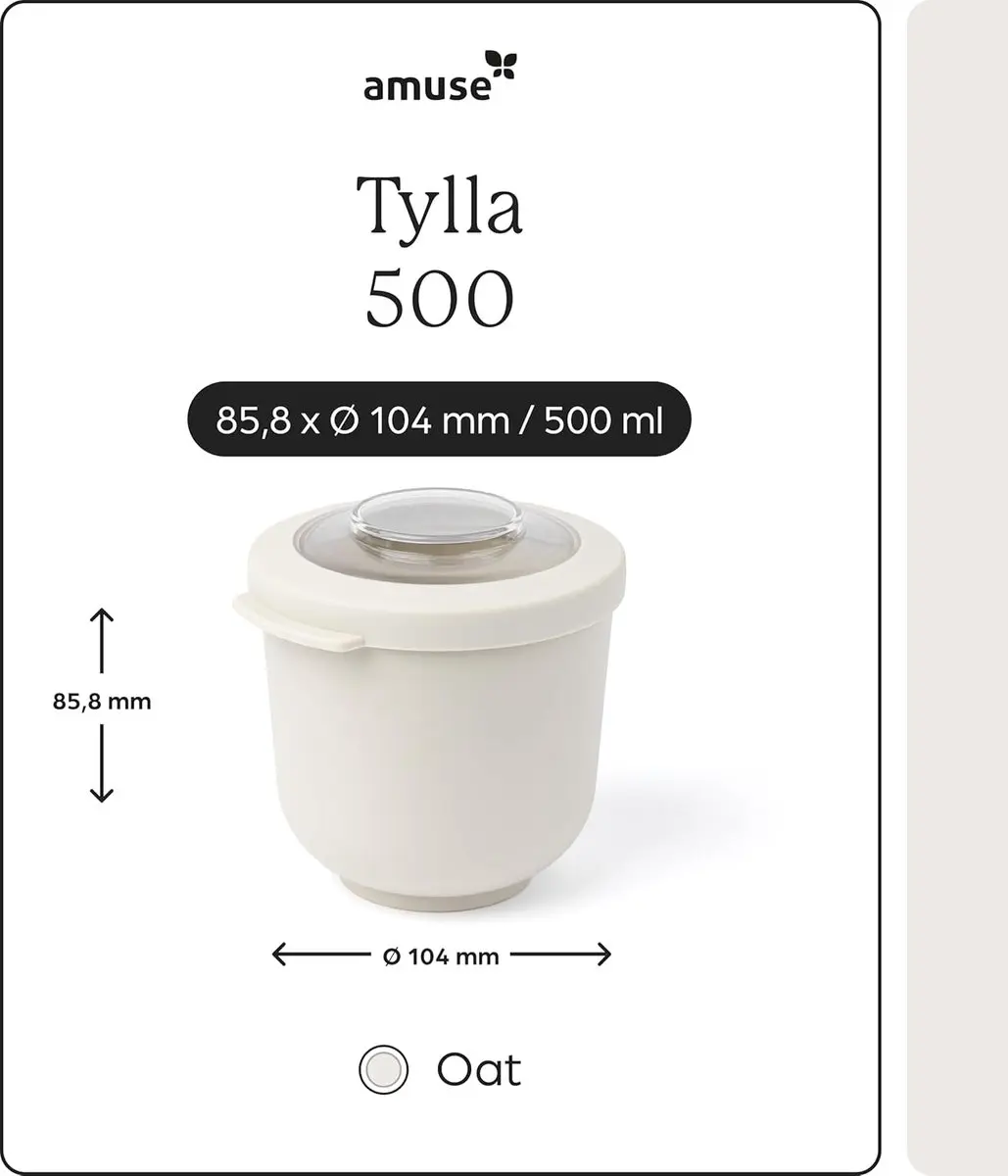 Amuse Tylla Oat Lunchbox 500ml - 2-delig - BPA-vrij