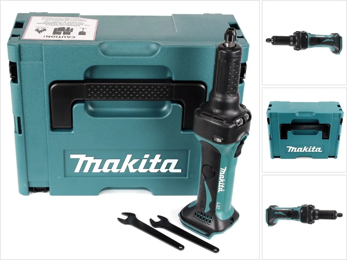 Makita BGD800ZJ Akku-Geradschleifer - Blauw/Zwart - afbeelding 2 van 6