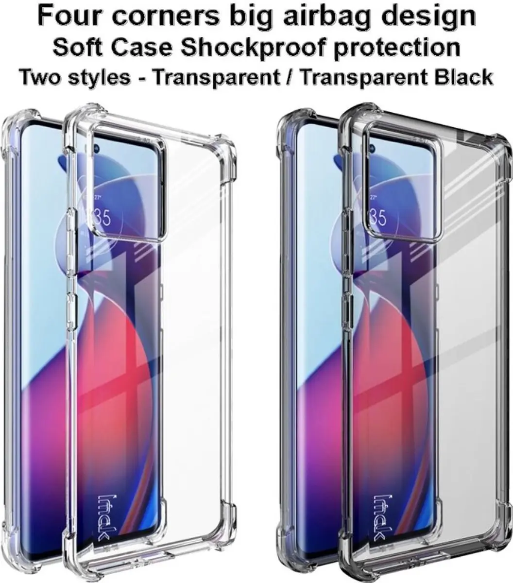 Imak Motorola Edge 30 Fusion Hoesje - Transparant Zwart