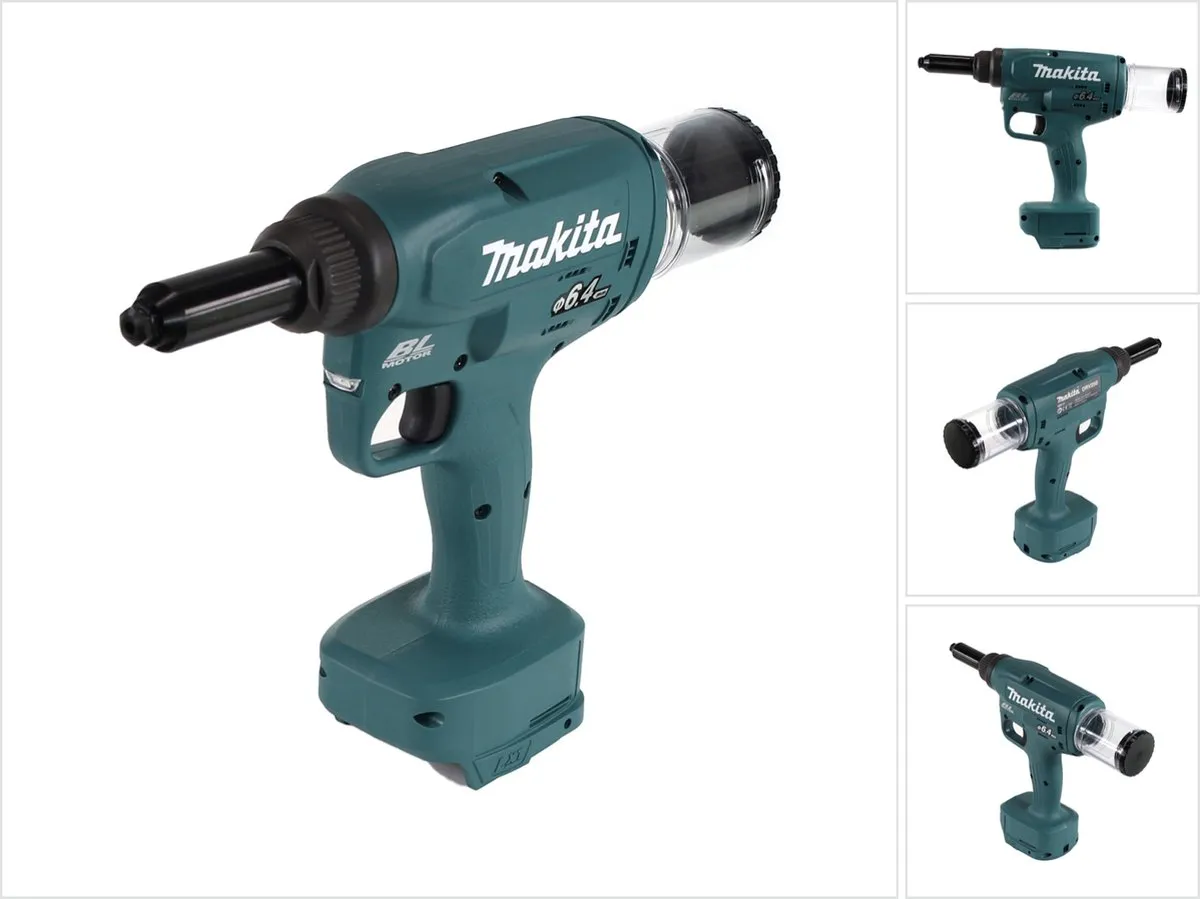 Makita DRV250Z Accu-popnagelpistool 18V - Zwart/Turquoise
