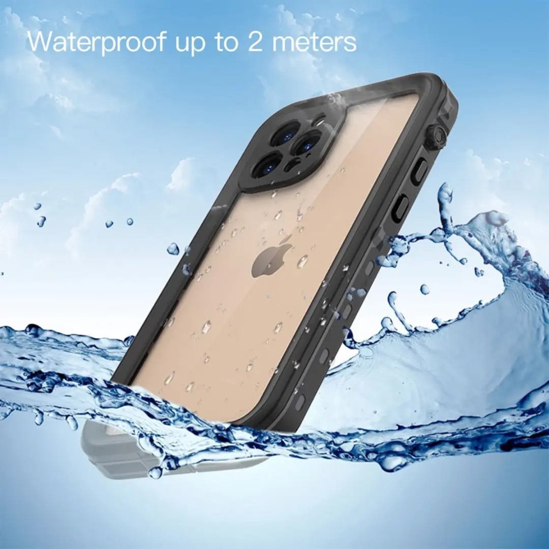 Redpepper Dot Plus Waterproof Backcover iPhone 12/Pro - Zwart