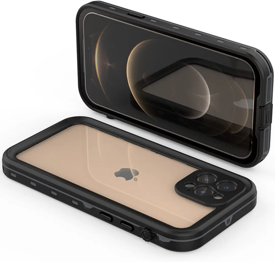 Redpepper Dot Plus Waterproof Backcover iPhone 12/Pro - Zwart