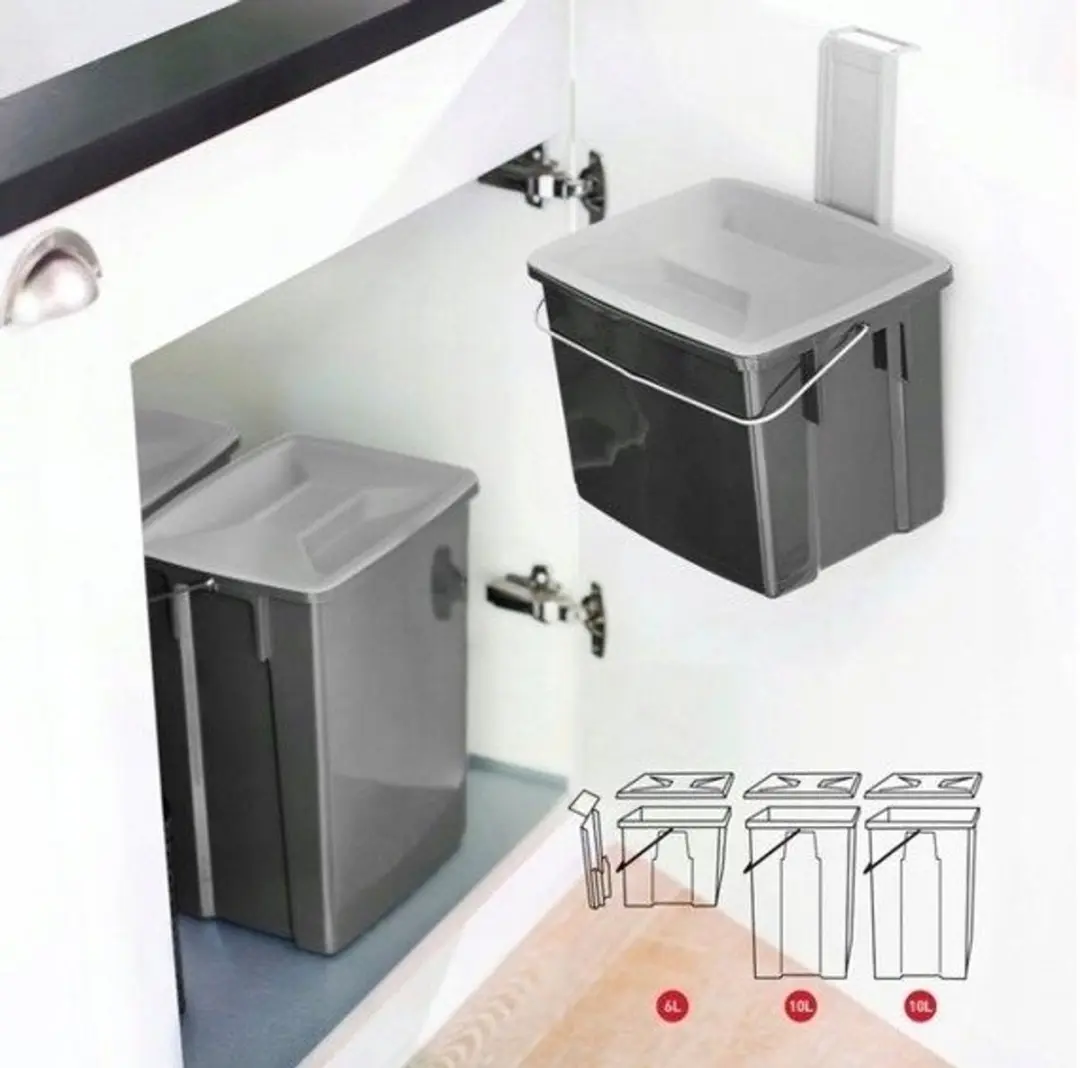 Curver Prullenbak Set 26L - 2x10L + 6L Zwart