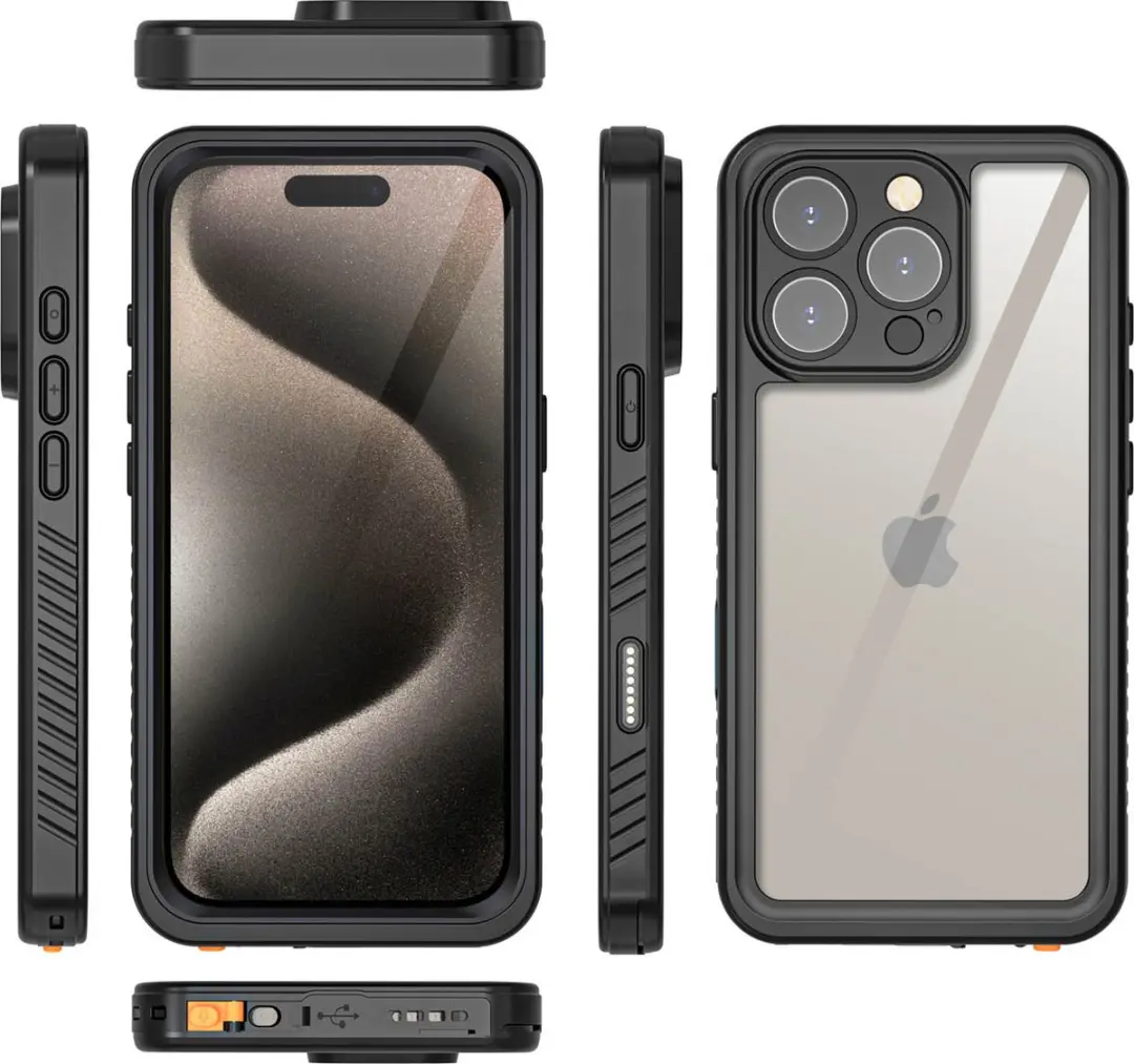 Redpepper Dot Plus Waterproof Backcover iPhone 16 Pro Max SH00075962 - Zwart