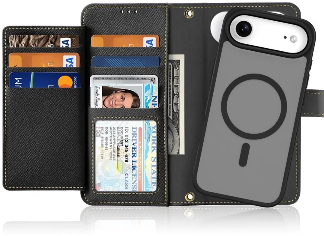 Dux Ducis Lawa iPhone Air Hoesje - MagSafe - 7 Pasjes - Zwart