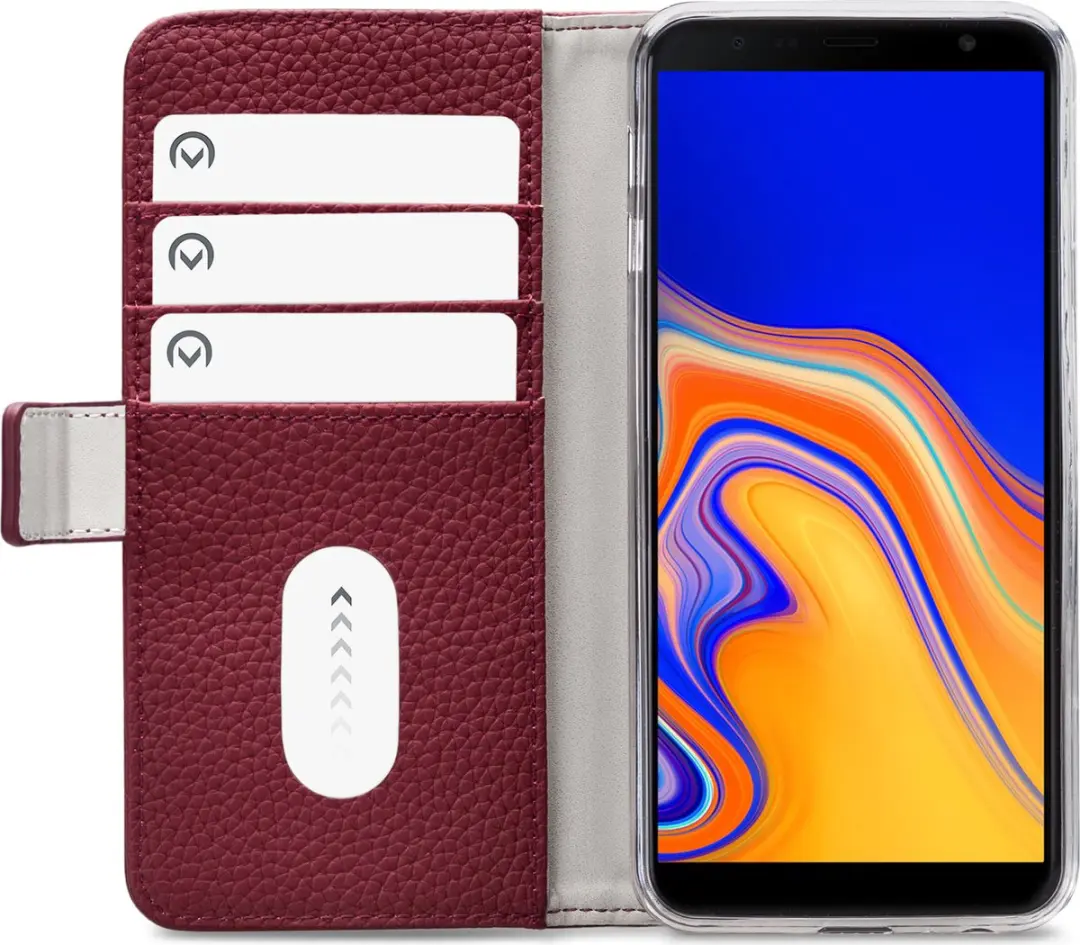 Mobilize Elite Gelly Bookcase MOB-EGWBCBU-GALJ4P Samsung Galaxy J4+ Hoesje - Bordeaux Rood