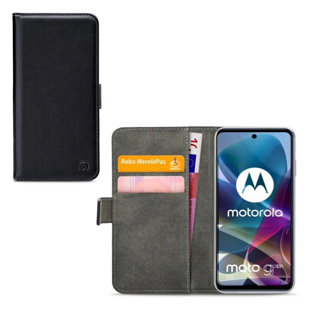 Mobilize Classic Gelly Wallet Bookcase Motorola Moto G200 5G - Zwart