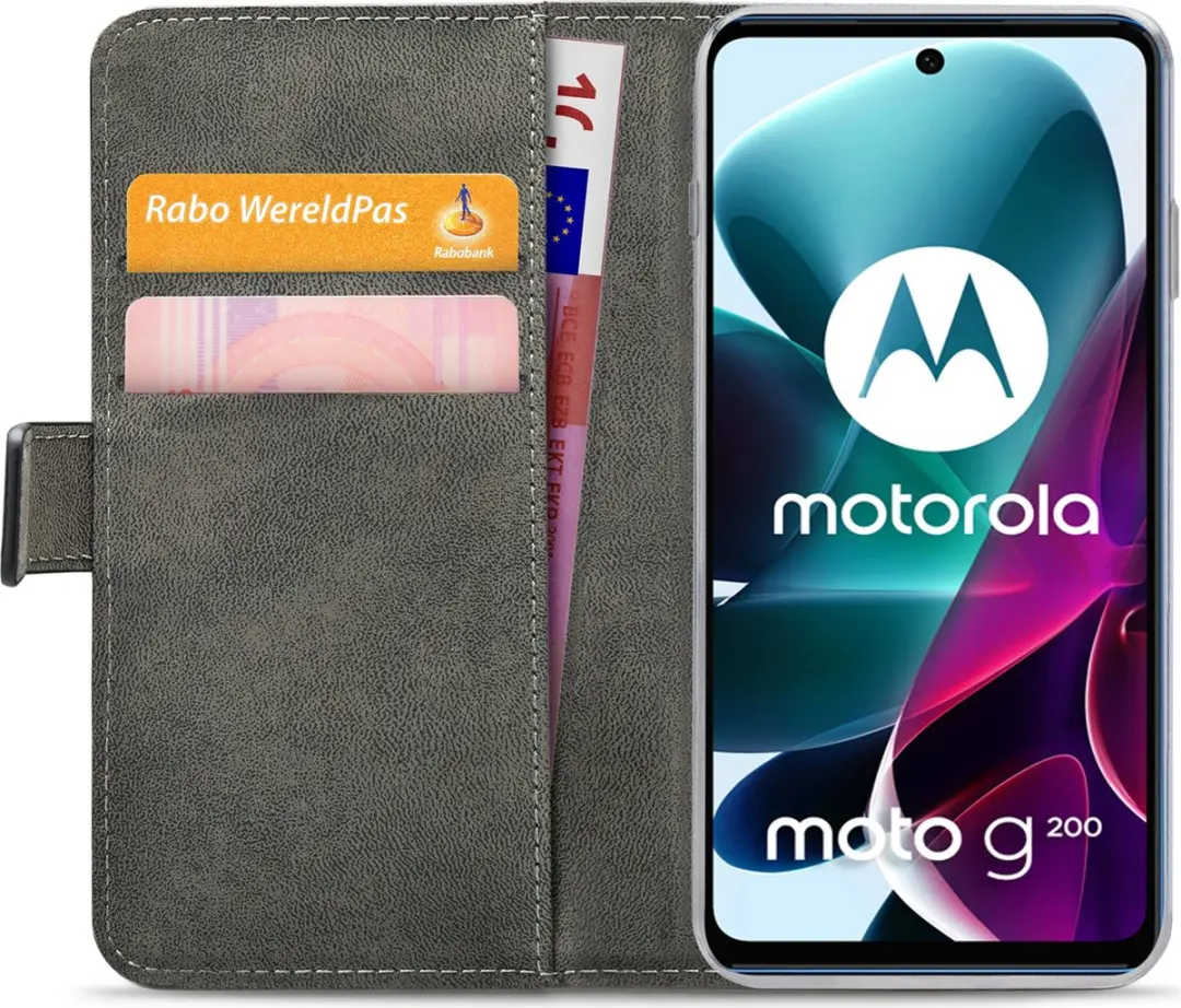 Mobilize Classic Gelly Wallet Bookcase Motorola Moto G200 5G - Zwart