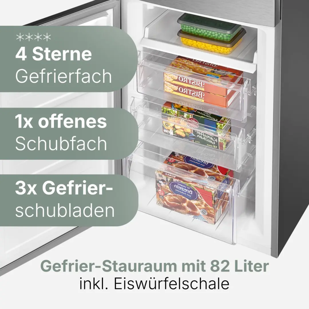 Bomann KG 7360 Koel-Vriescombinatie - 247L - No-Frost - Inox Look