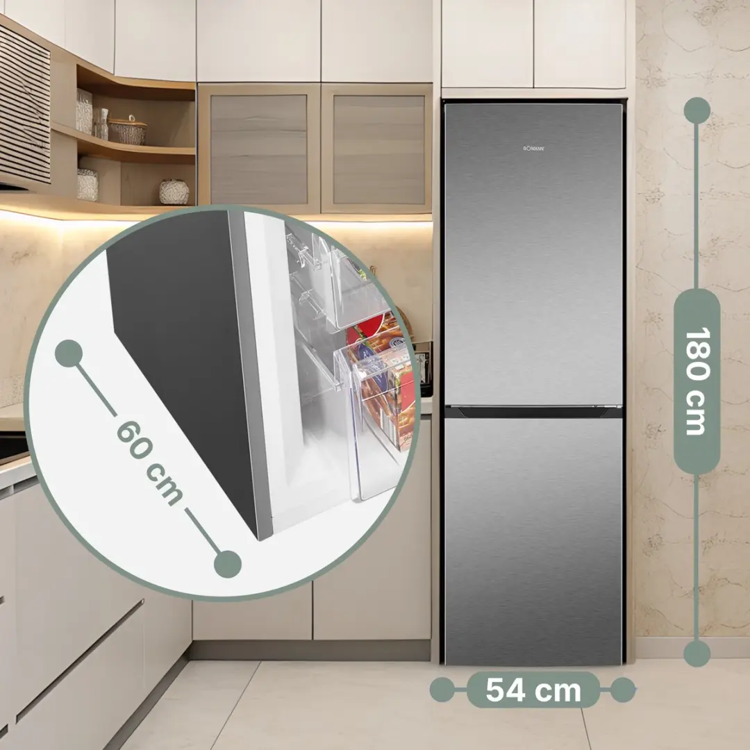 Bomann KG 7360 Koel-Vriescombinatie - 247L - No-Frost - Inox Look - afbeelding 6 van 6