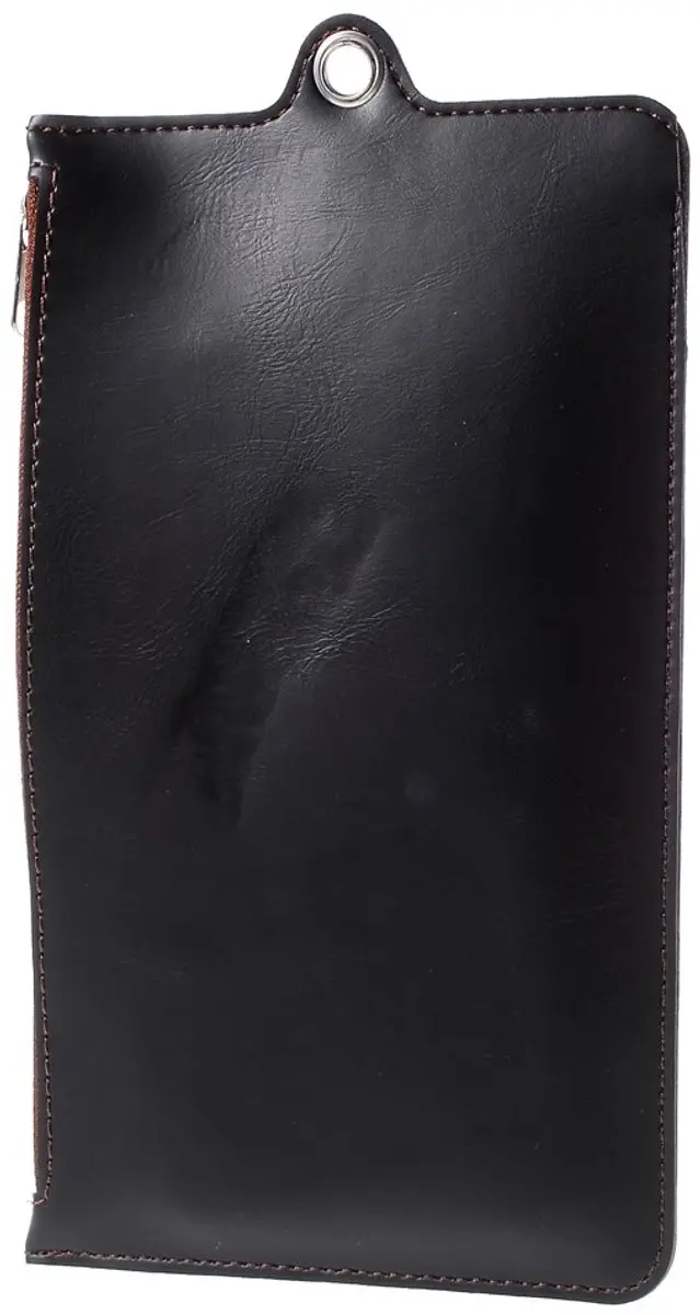 Caseme Lederen Touch Pouch Hoesje - Zwart
