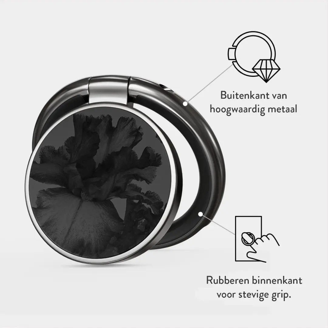 Burga Ringholder Gunmetal - Telefoonbutton