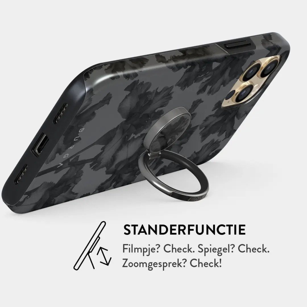 Burga Ringholder Gunmetal - Telefoonbutton