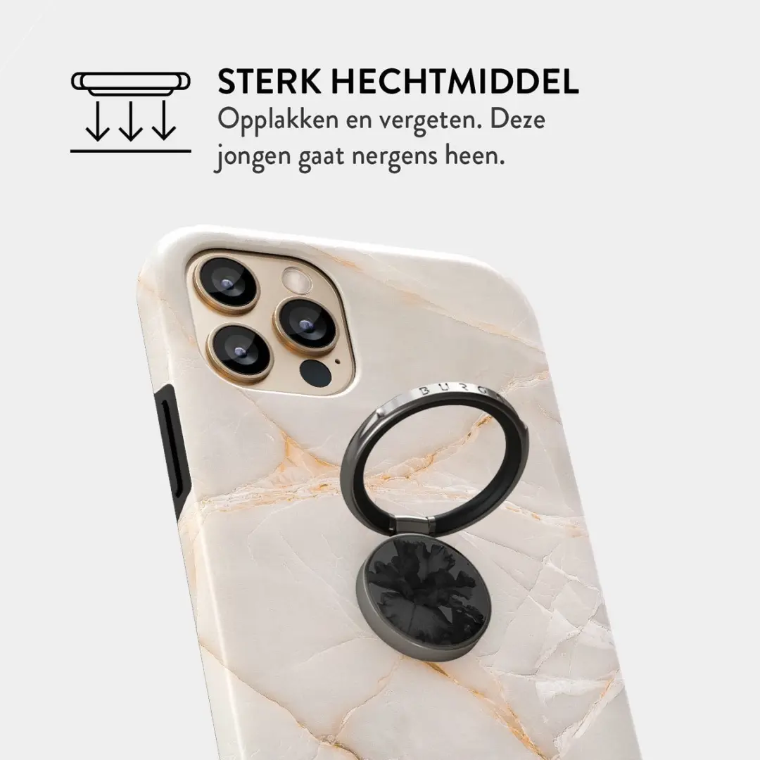 Burga Ringholder Gunmetal - Telefoonbutton