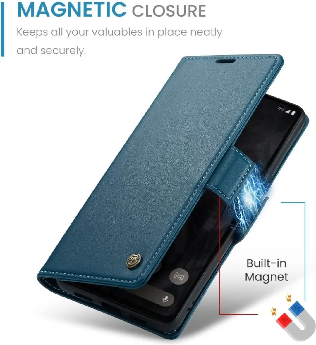 Caseme 023 Google Pixel 8 Pro Book Case - Blauw