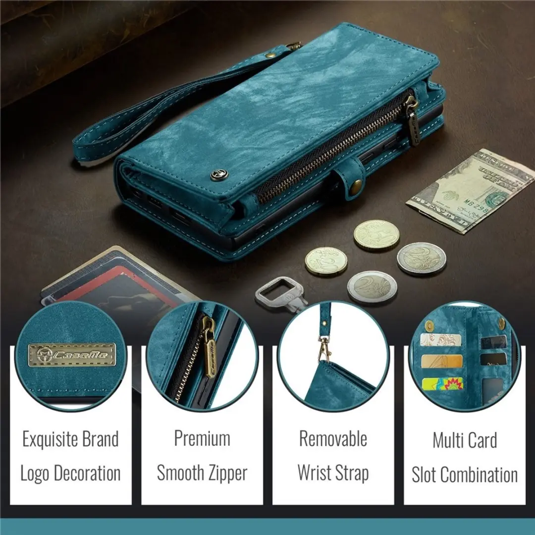 Caseme 008 iPhone 16 Hoesje - Book Case & Portemonnee Blauw