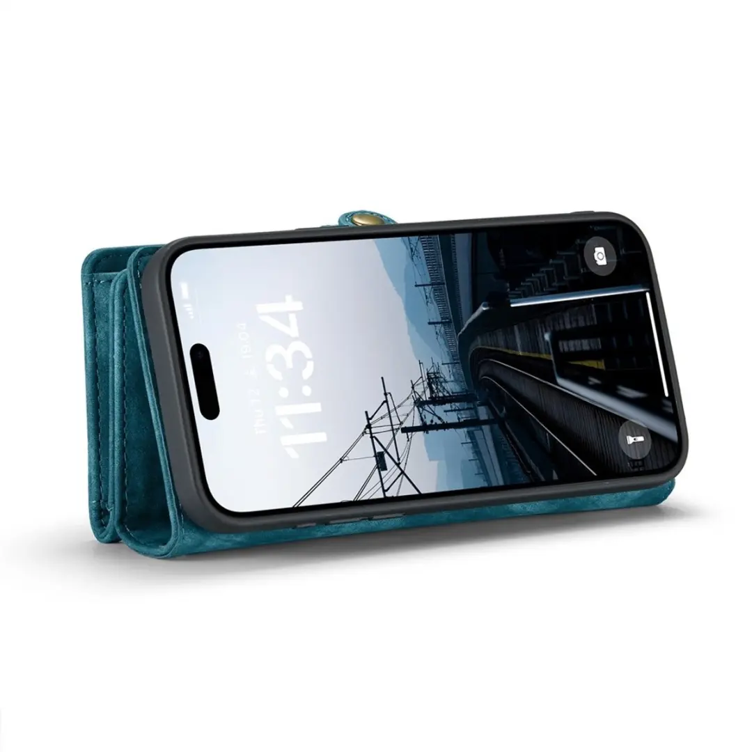 Caseme 008 iPhone 16 Hoesje - Book Case & Portemonnee Blauw