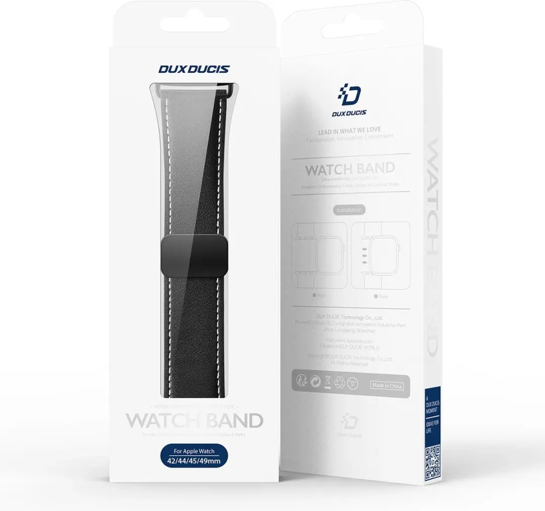 Dux Ducis Ya Band Apple Watch - 42/44/45/49mm - Zwart - afbeelding 6 van 6