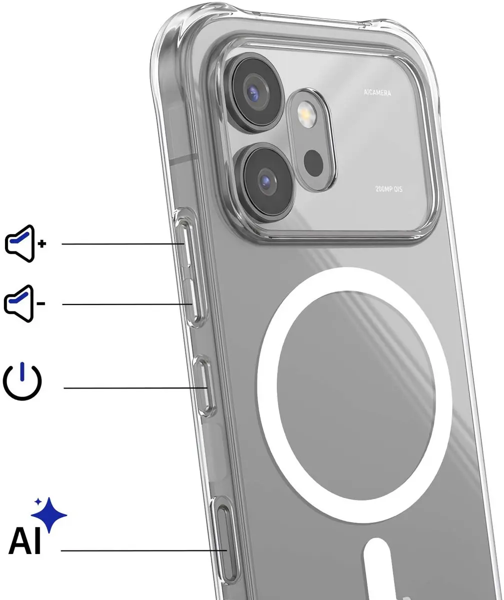 Imak Hoesje Honor 600 Schokbestendig Magnetisch - Transparant BACK-IMAK-MS-H600R