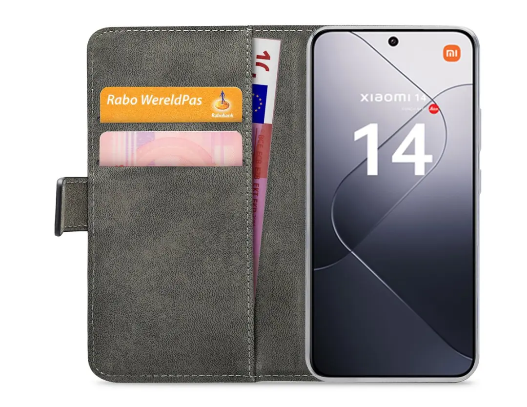 Mobilize Classic Gelly Wallet Bookcase Xiaomi 14 - Pasjeshouder Zwart